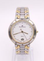 An Excellent Condition, Bi-Metal, Maurice Lacroix Quartz Date Watch in Full Working Order. 36mm