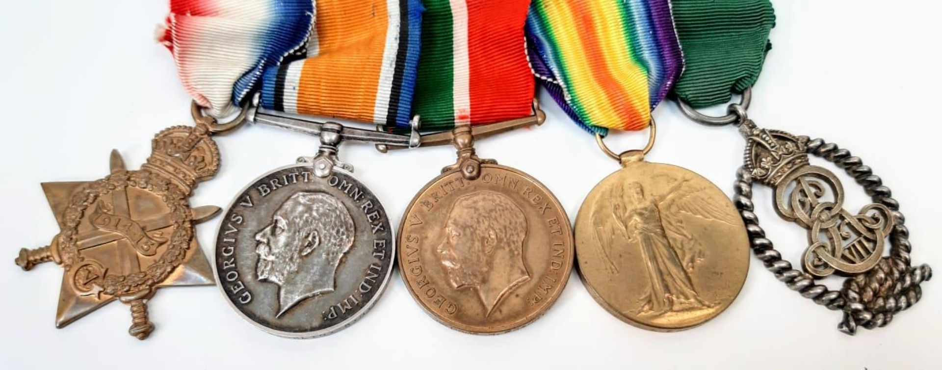 An interesting WW1 and long service group of five medals to a senior Royal Naval Reserve officer who - Bild 3 aus 10