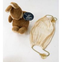 A Vintage Sofftees Non Non Rabbit Teddy From Gemini Toys Ltd. Comes with original tag and Hammock.