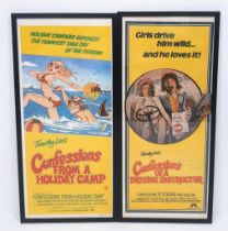 Two Classic Vintage 1970s 'Confessions' Movie Posters. Confessions from a Holiday Camp and