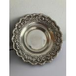 Beautifully Decorated pair of SILVER BON BON DISHES. Silver Weight = 110 grams.