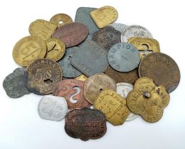 29 Antique Market Trading Tokens - Some rare gems!