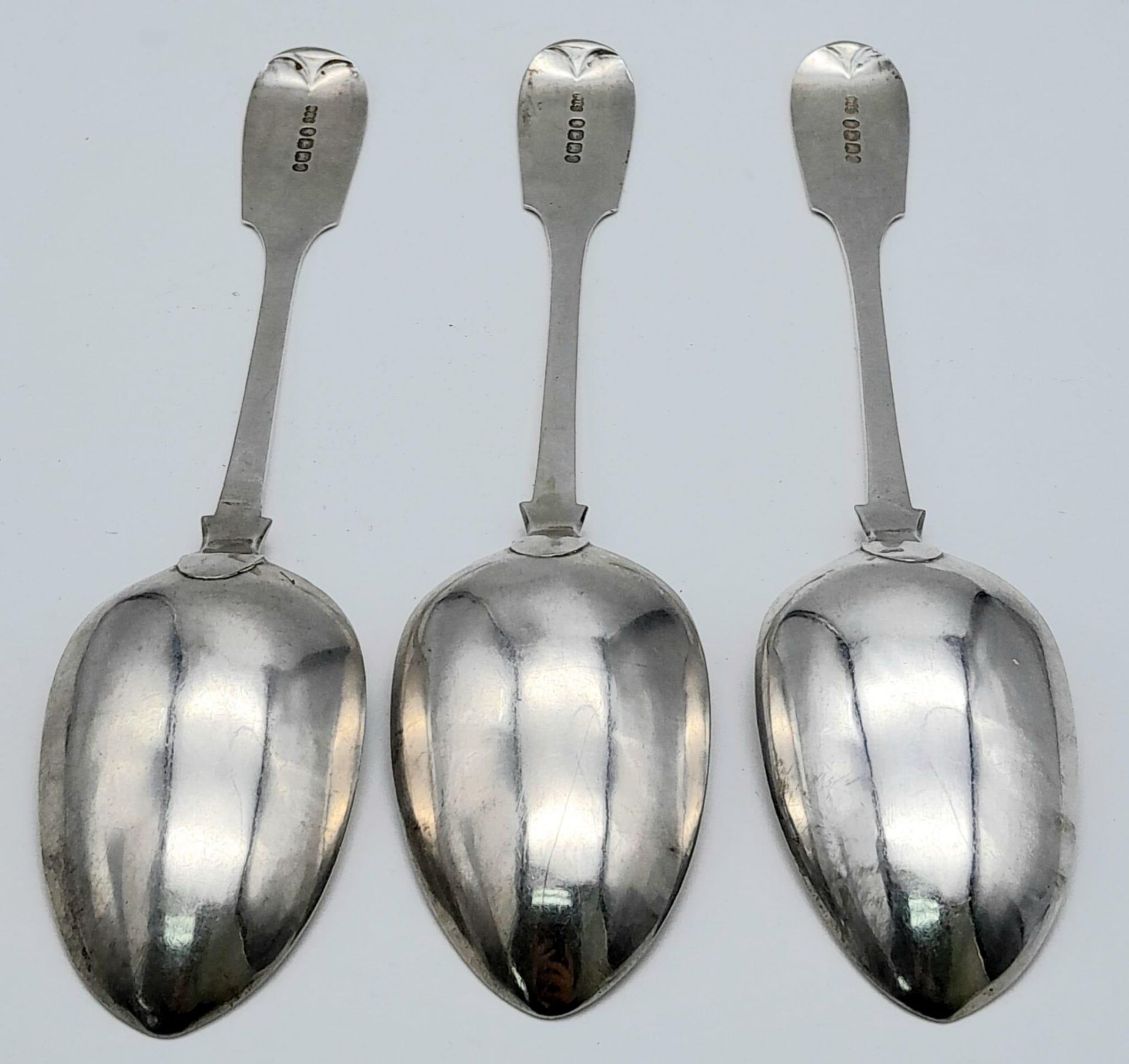 Spoon rarely get much better than this. A trio of Georgian, Edinburgh Silver, 1847 large monogrammed - Image 3 of 5
