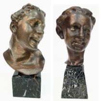 A collection of Bronze Portrait Sculptures. Two stunning individual pieces that command attention.