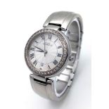 A Michel Herbelin of Paris Ladies Quartz Watch. Stainless steel bracelet and case - 28mm. White dial