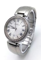 A Michel Herbelin of Paris Ladies Quartz Watch. Stainless steel bracelet and case - 28mm. White dial