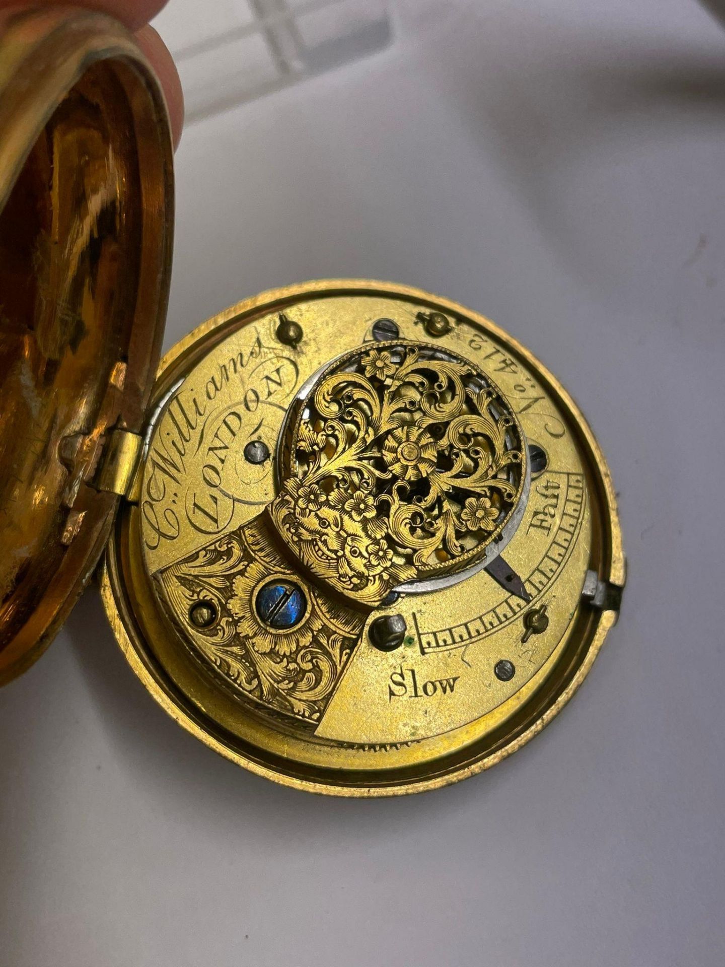 2x Gilt verge fusee pocket watch, one is in working order - Image 2 of 3