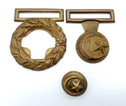 WW1 Ottoman (Turkish) Officers Buckle. 1909 Type with Button made by: V. Chahinian Constantinople