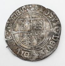 A Henry VIII Silver Hammered Groat Coin. 2nd coinage. Please see photos for conditions.