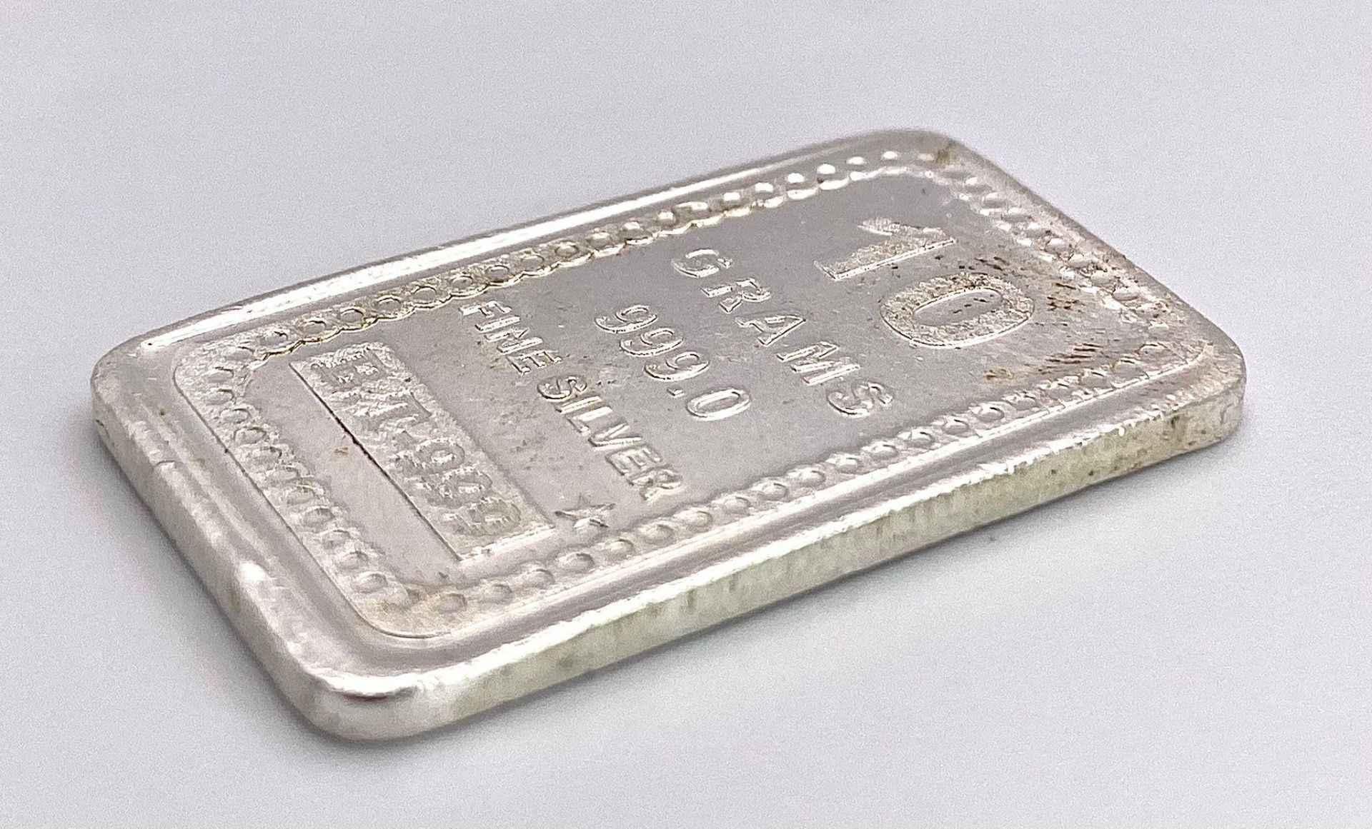 A 10G BAR OF FINE SILVER 999.0 Ref: SC 7010