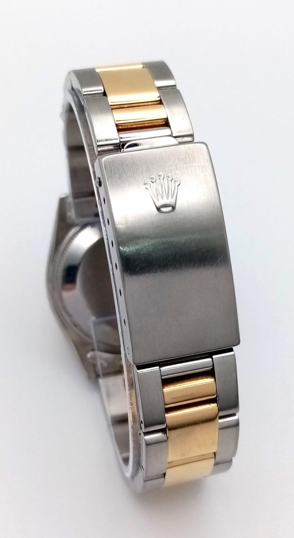 A Bi-Metal Rolex Oyster Perpetual Datejust Mid-Size Unisex Watch. 18k gold and stainless steel - Image 6 of 7