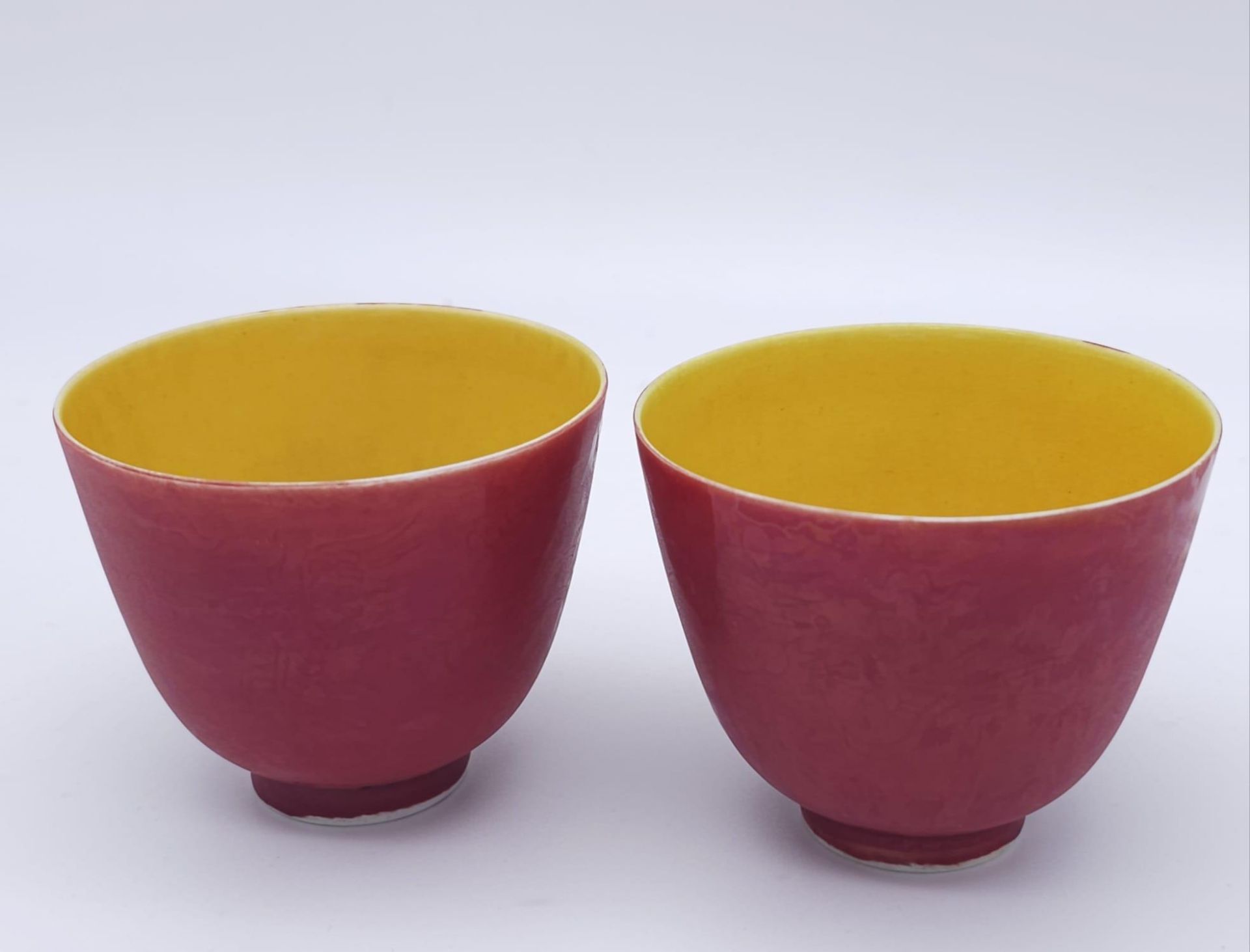 Pair of Chenghua (1464-1487) Period Bone China Tea Cups. Delicate porcelain with wonderful rich - Image 4 of 13