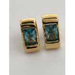 Pair of 9 carat GOLD and TOPAZ EARRINGS. Complete with GOLD Backs. 2.17 grams.