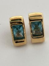 Pair of 9 carat GOLD and TOPAZ EARRINGS. Complete with GOLD Backs. 2.17 grams.
