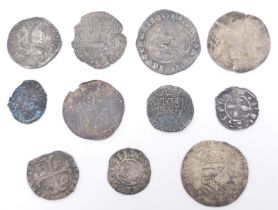 An Interesting Selection of Eleven Silver Hammered 13th - 16th European Coins. Please see photos for