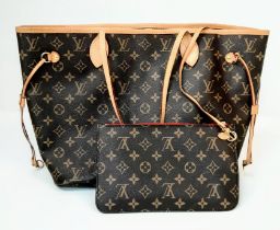 The Louis Vuitton Monogram Canvas Neverfull GM is a dual-purpose accessory, serving as both a
