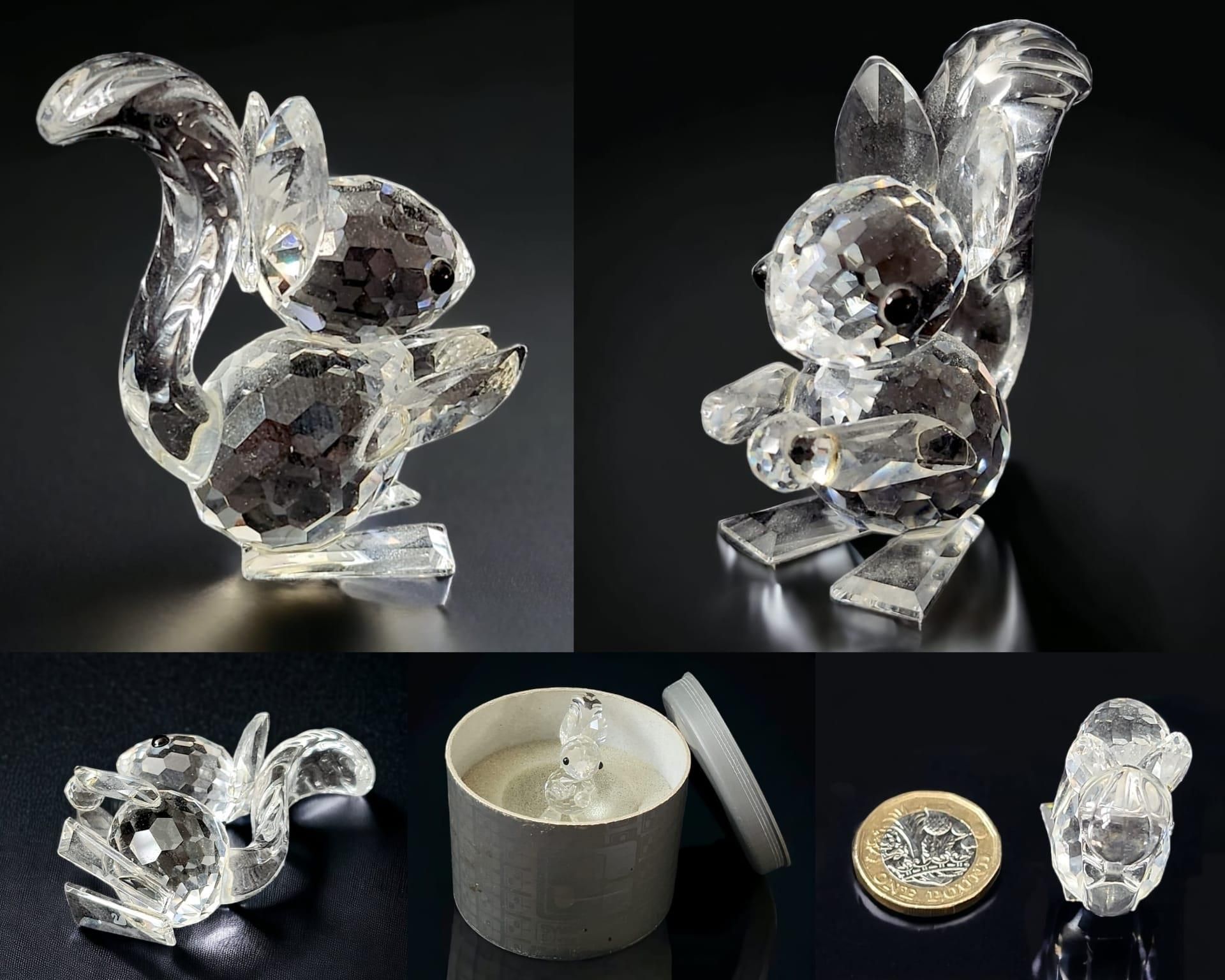 nine Swarovski Miniature Crystal Figurines Including - Duck, Cat and Rabbit. All with their original - Image 7 of 10