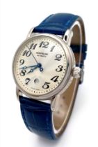 A MONTBLANC "MEISTERSTUCK" AUTOMATIC LADIES WATCH IN STAINLESS STEEL , SWEEPING SECOND HAND AND DATE