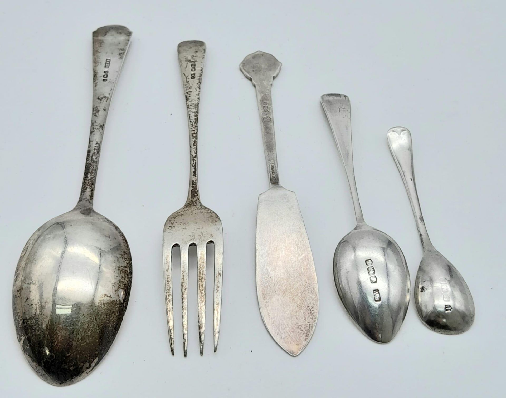 Collection of Sterling Silver Cutlery. All hallmarked, eclectic mix of items, total weight: 84.3g - Bild 3 aus 5