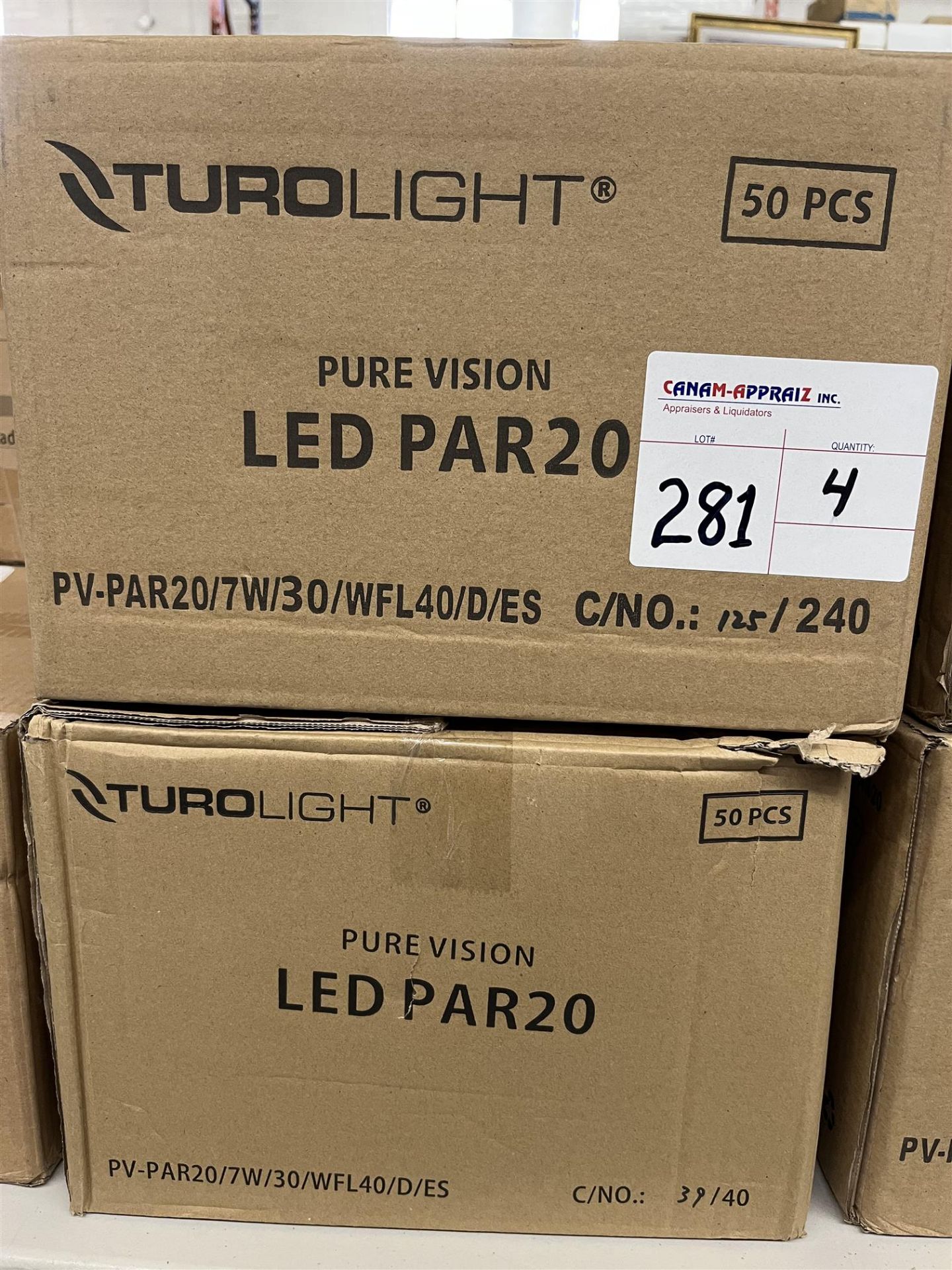 TUROLIGHT - Pure Vision LED PAR20 Light Bullbs - Quantity: X50 x 4