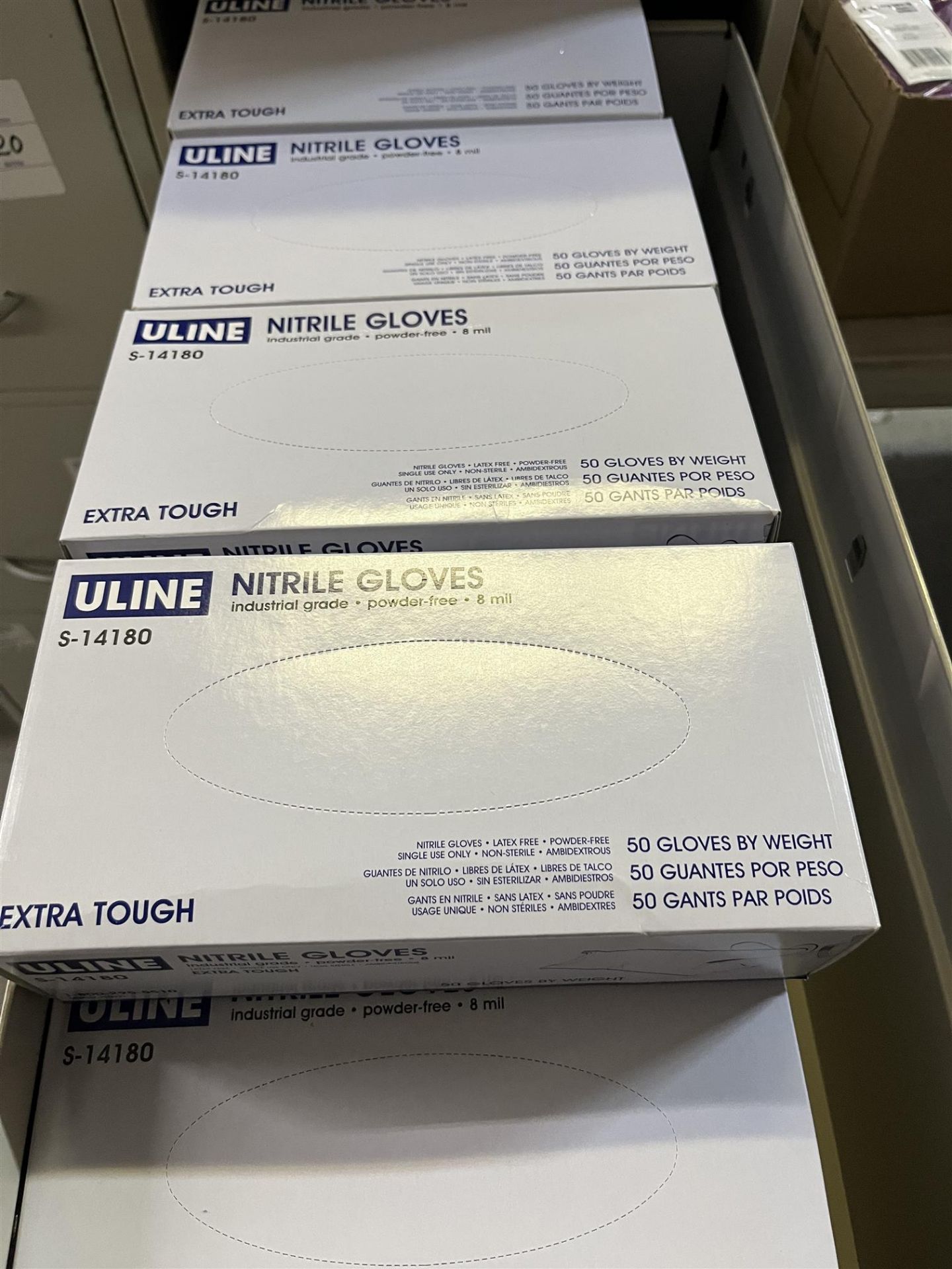 ULINE - Extra Tough Nitril Gloves - Quantity X19 - Image 2 of 2