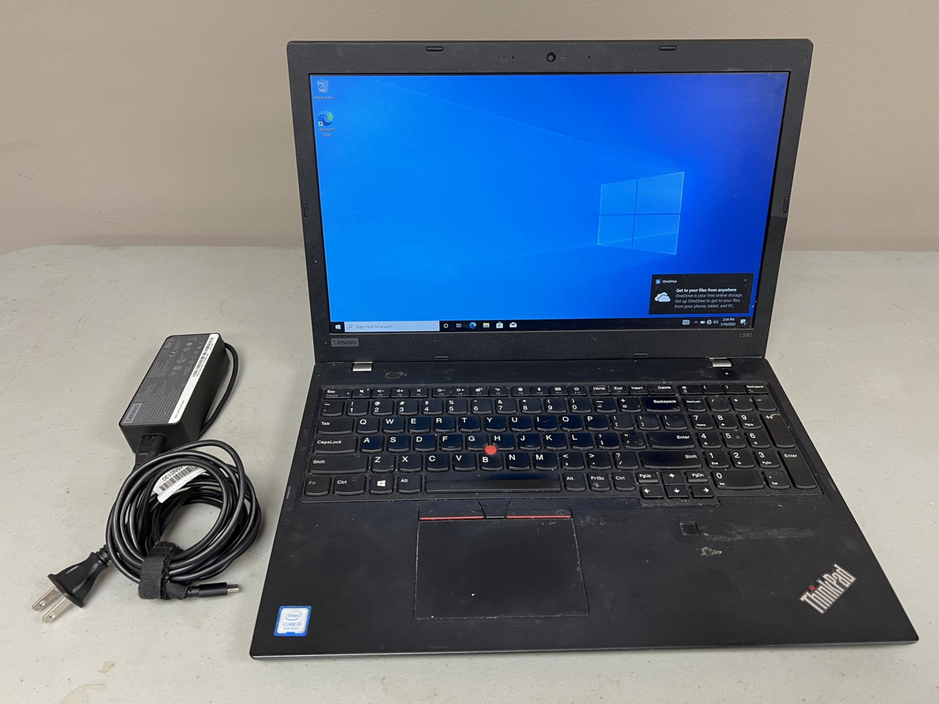 LENOVO THINKPAD L580 LAPTOP W/ INTEL CORE I5-8250U 1.6-GHZ CPU, 8GB RAM, 256GB SSD. & WINDOWS 10 PRO