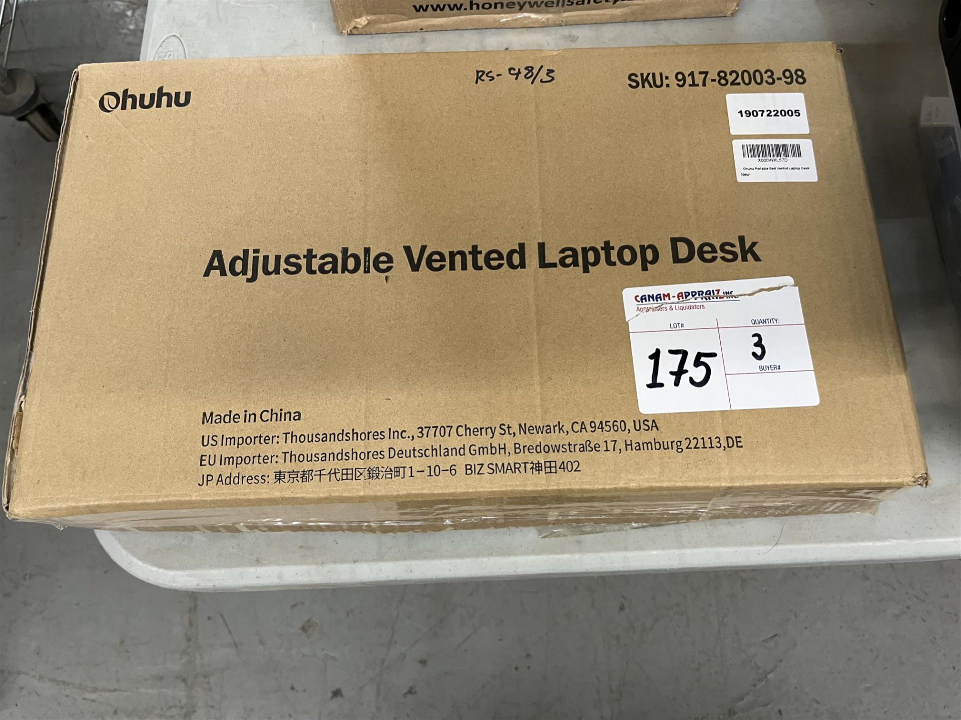 Huhu - Adjustable Portable Vented Laptop Desk - Mo#: X000WXL57D