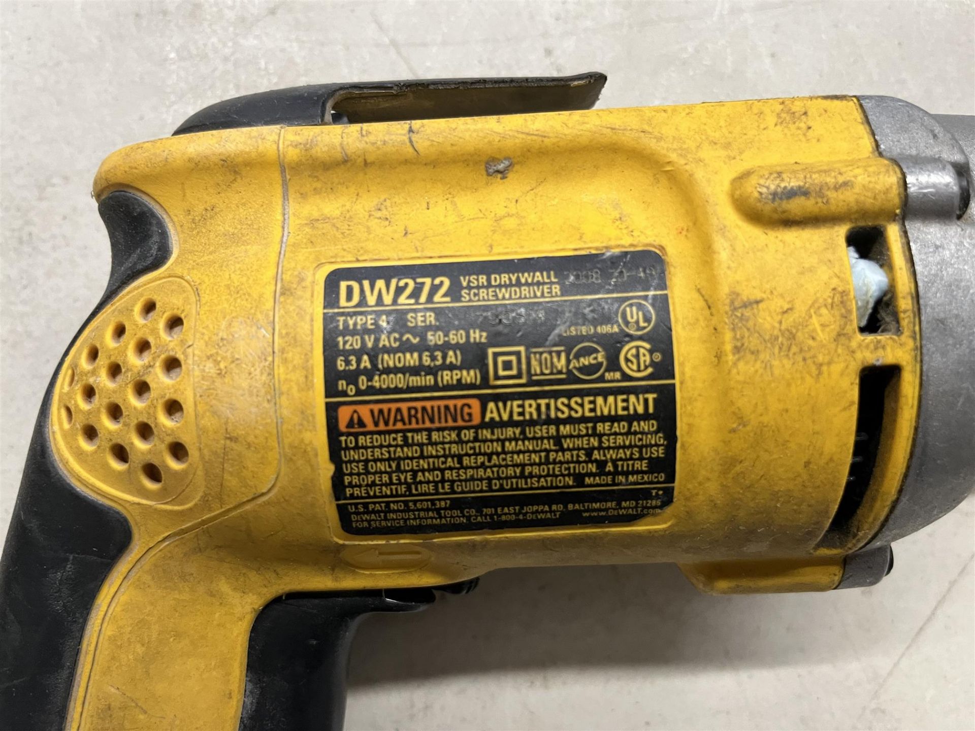 Dewalt VSR DryWall ScrewDriver - Mo#: DW272 - Image 2 of 2