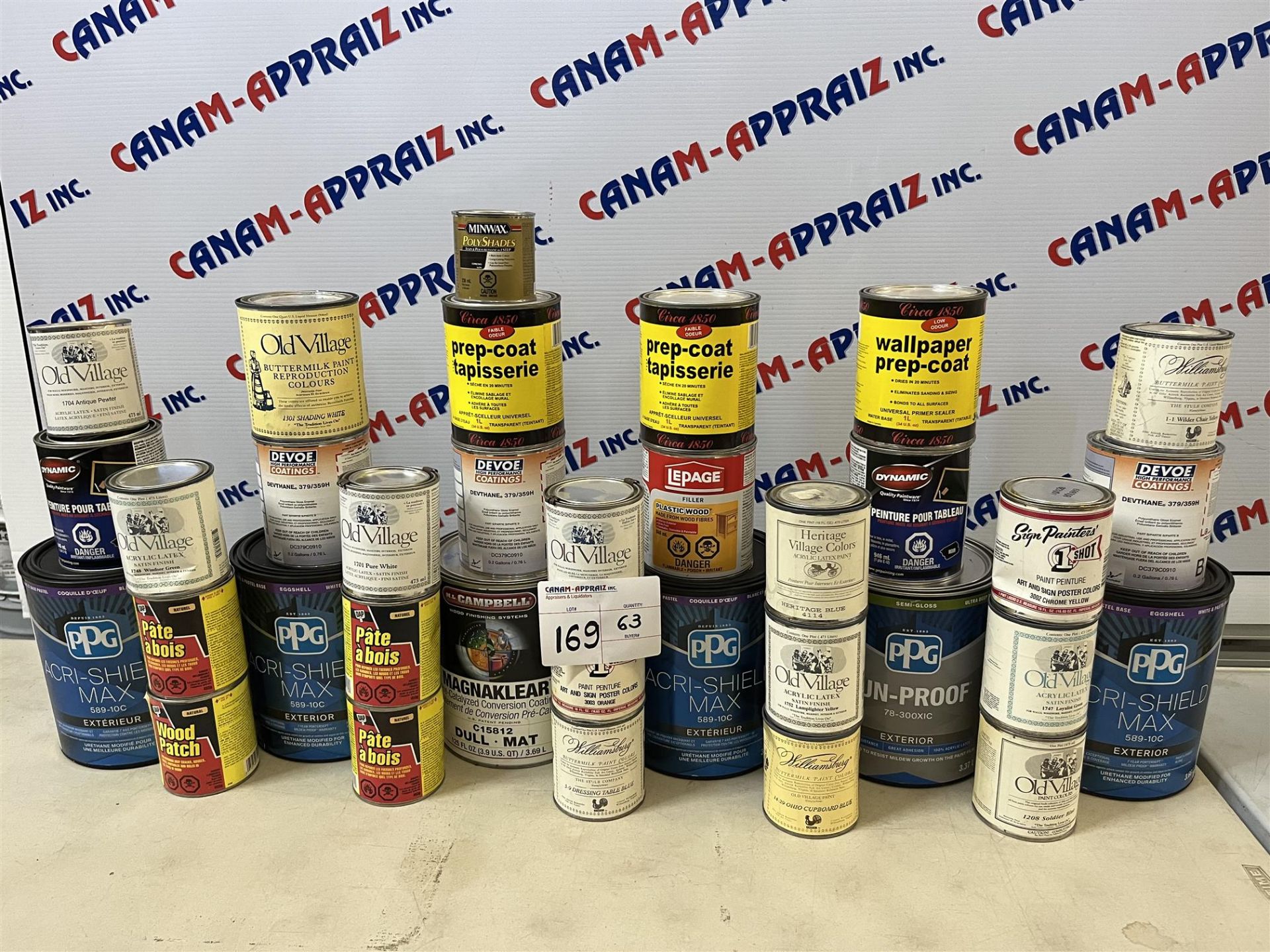 Lot of Assorted Paint & Wood Finish - See Photos for Details - Quantity x63