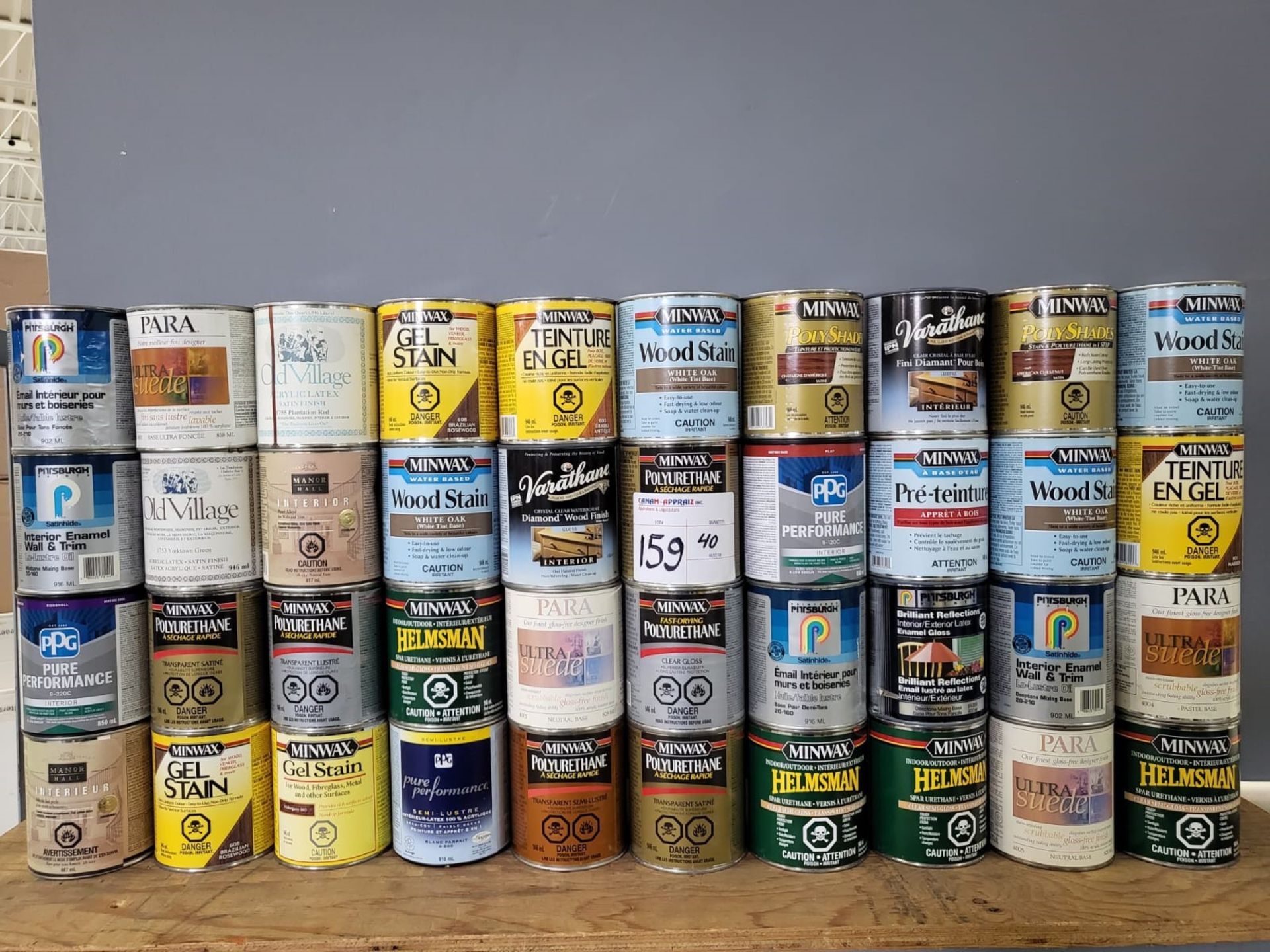 Lot of Assorted Paint & Wood Finish - See Photos for Details - Quantity x32