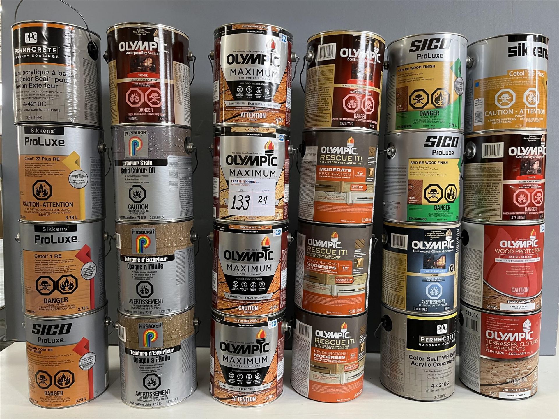 Lot of Assorted Paint & Wood Finish - See Photos for Details - Quantity x24