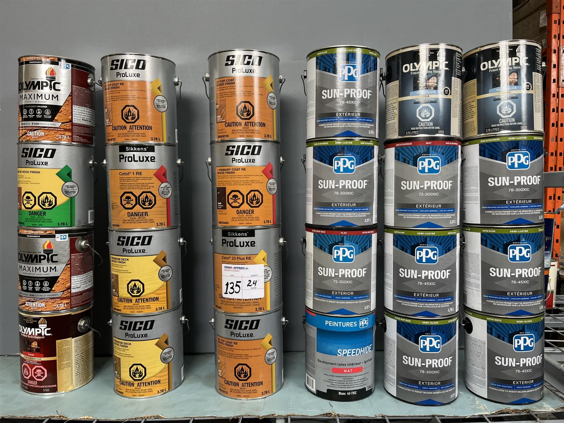 Lot of Assorted Paint & Wood Finish - See Photos for Details - Quantity x24