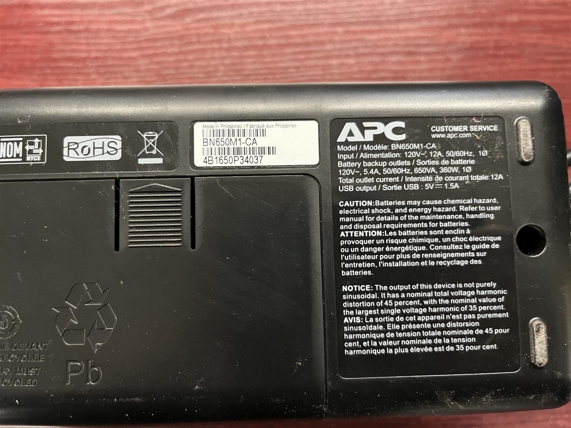 APC - Power Supply - Mo#: BN650M1-CA - Image 2 of 2