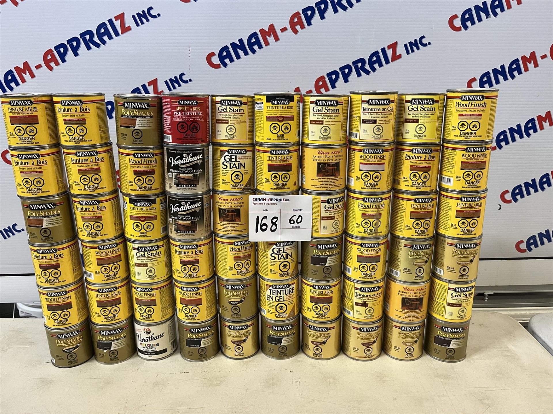 Lot of Assorted Paint & Wood Finish - See Photos for Details - Quantity x60