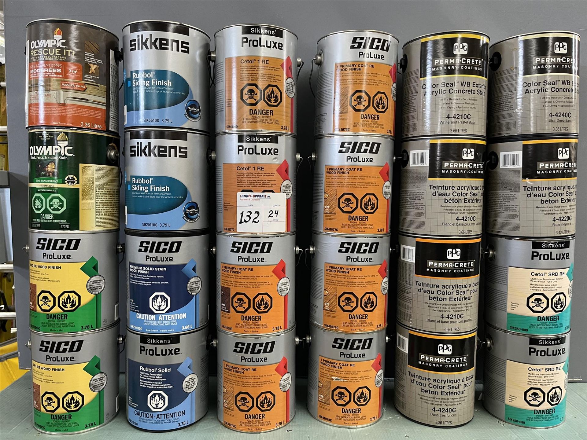 Lot of Assorted Paint & Wood Finish - See Photos for Details - Quantity x24