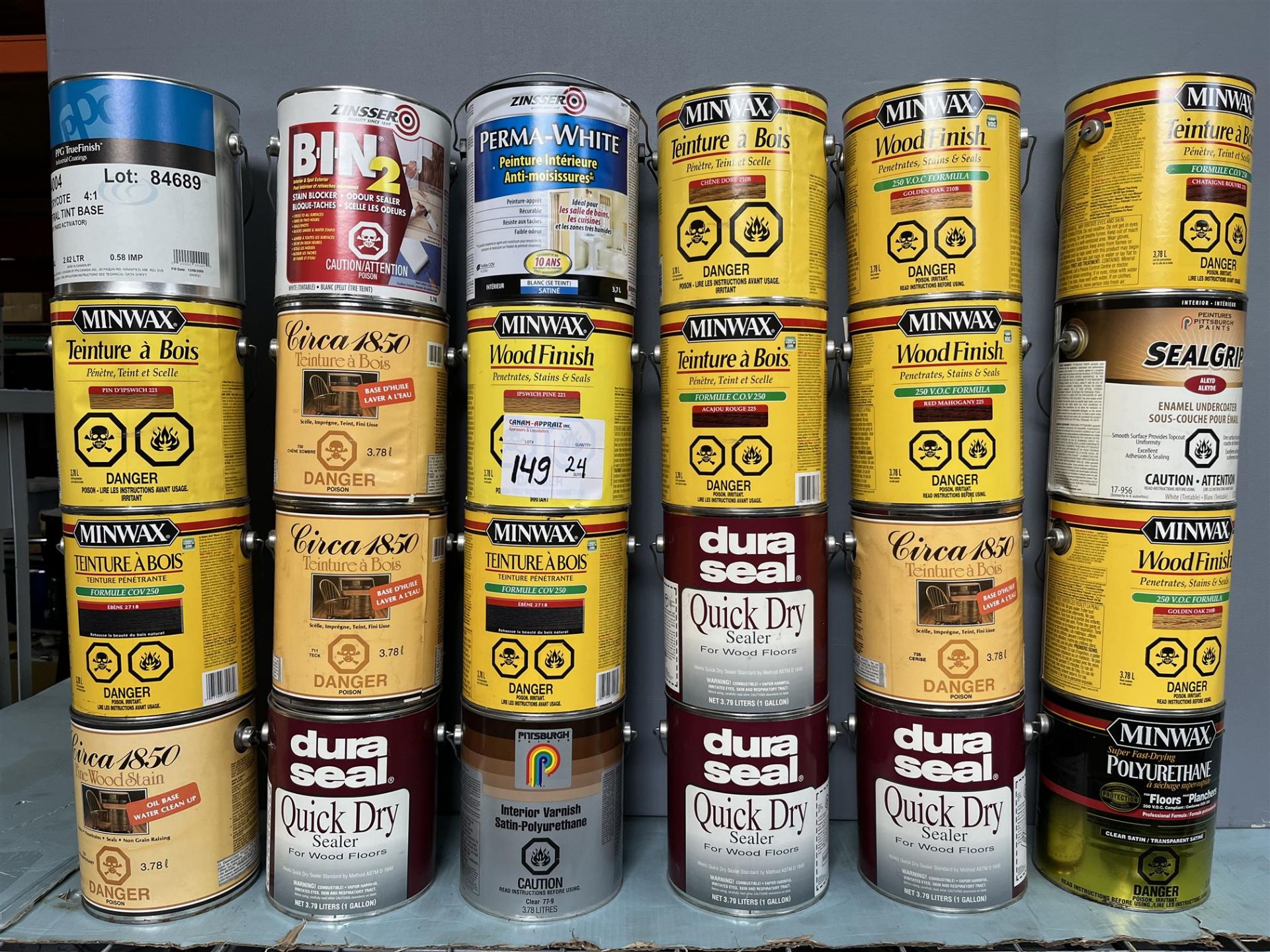 Lot of Assorted Paint & Wood Finish - See Photos for Details - Quantity x24