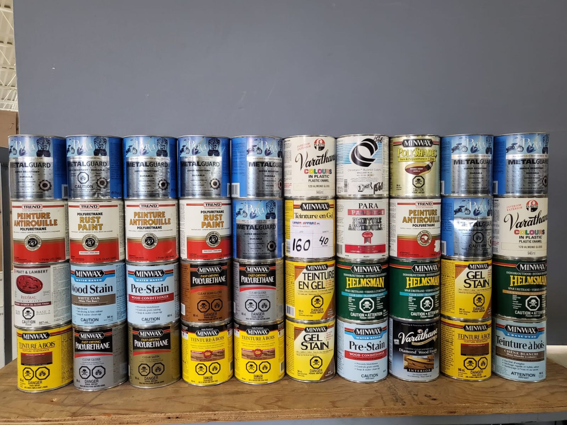 Lot of Assorted Paint & Wood Finish - See Photos for Details - Quantity x32