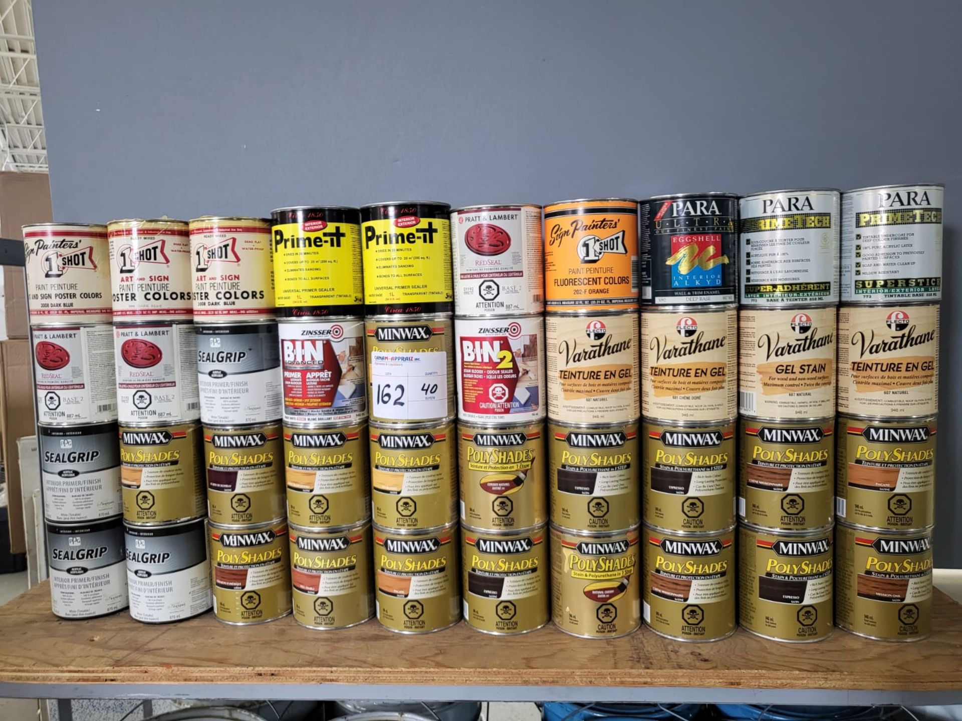 Lot of Assorted Paint & Wood Finish - See Photos for Details - Quantity x32