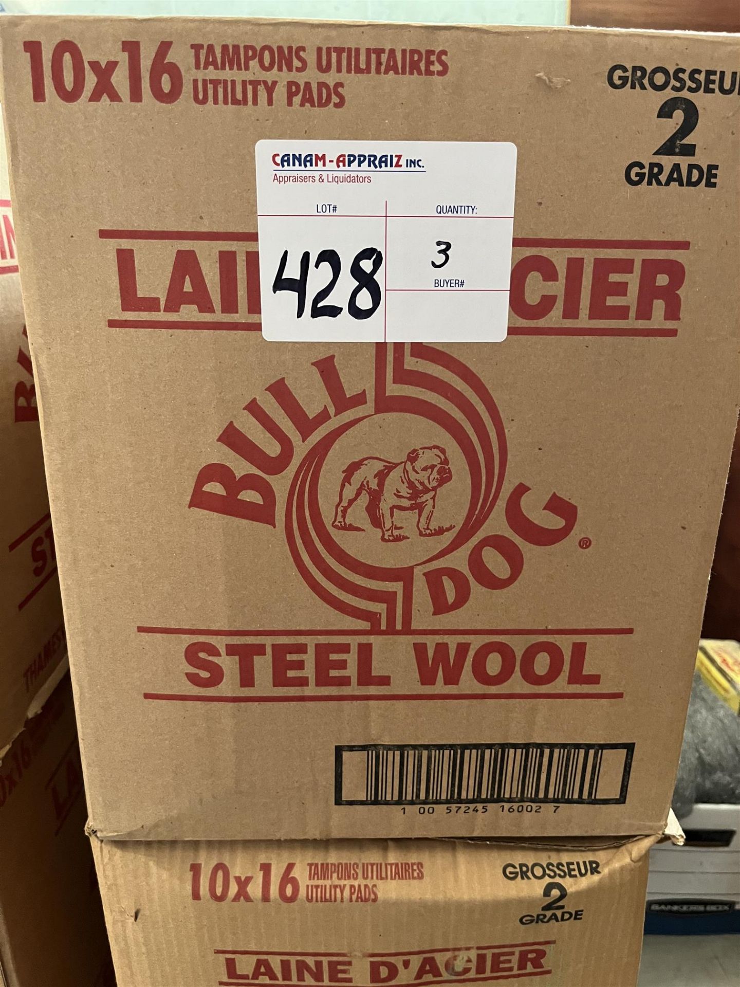 BullDog - 10x16 Steel Wool Grade 2 - Quantity: x3