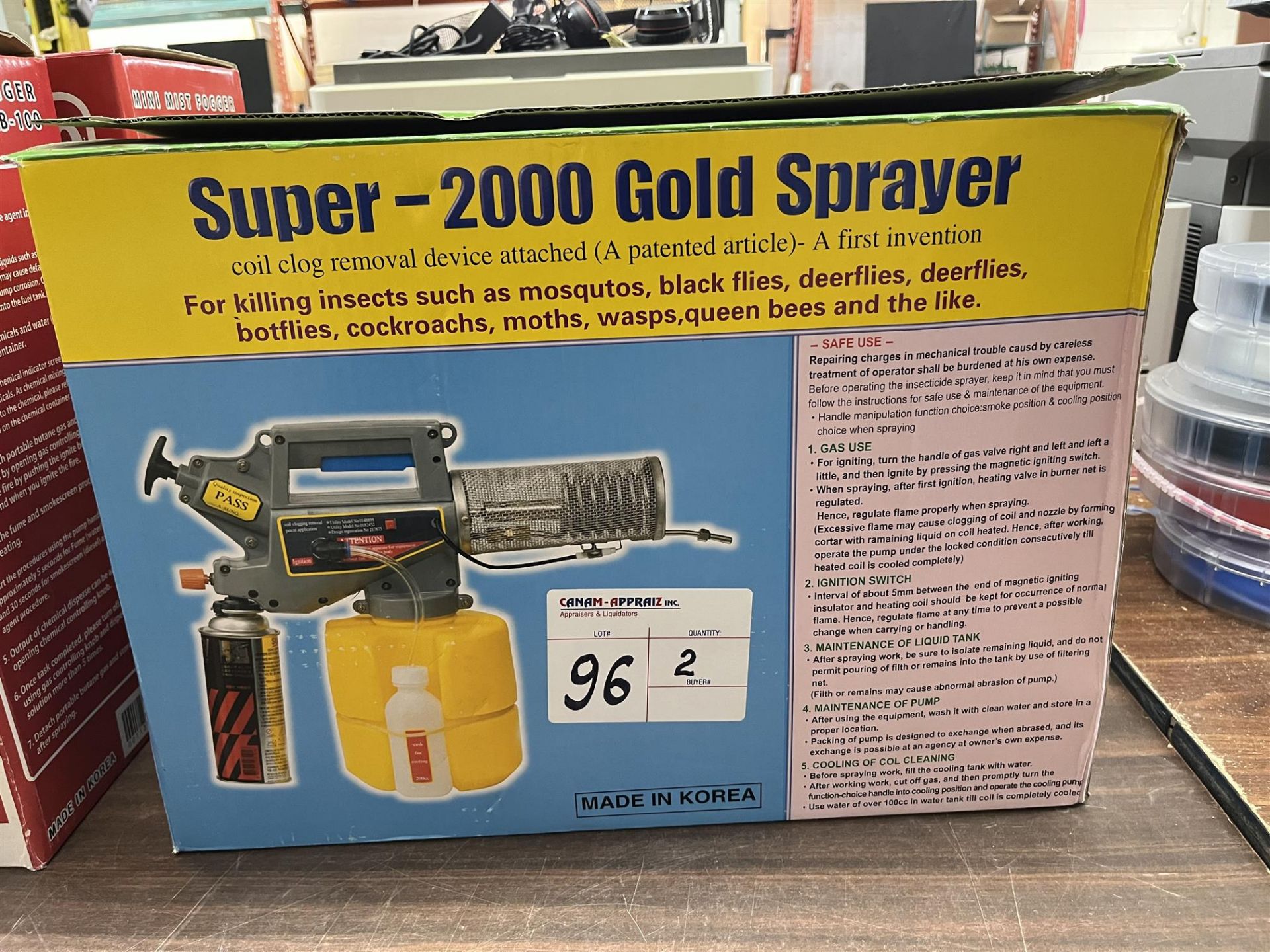 Super 200 Gold Sprayer for killing insects such as mosqutos, black flies, deer flies: Quantity 2