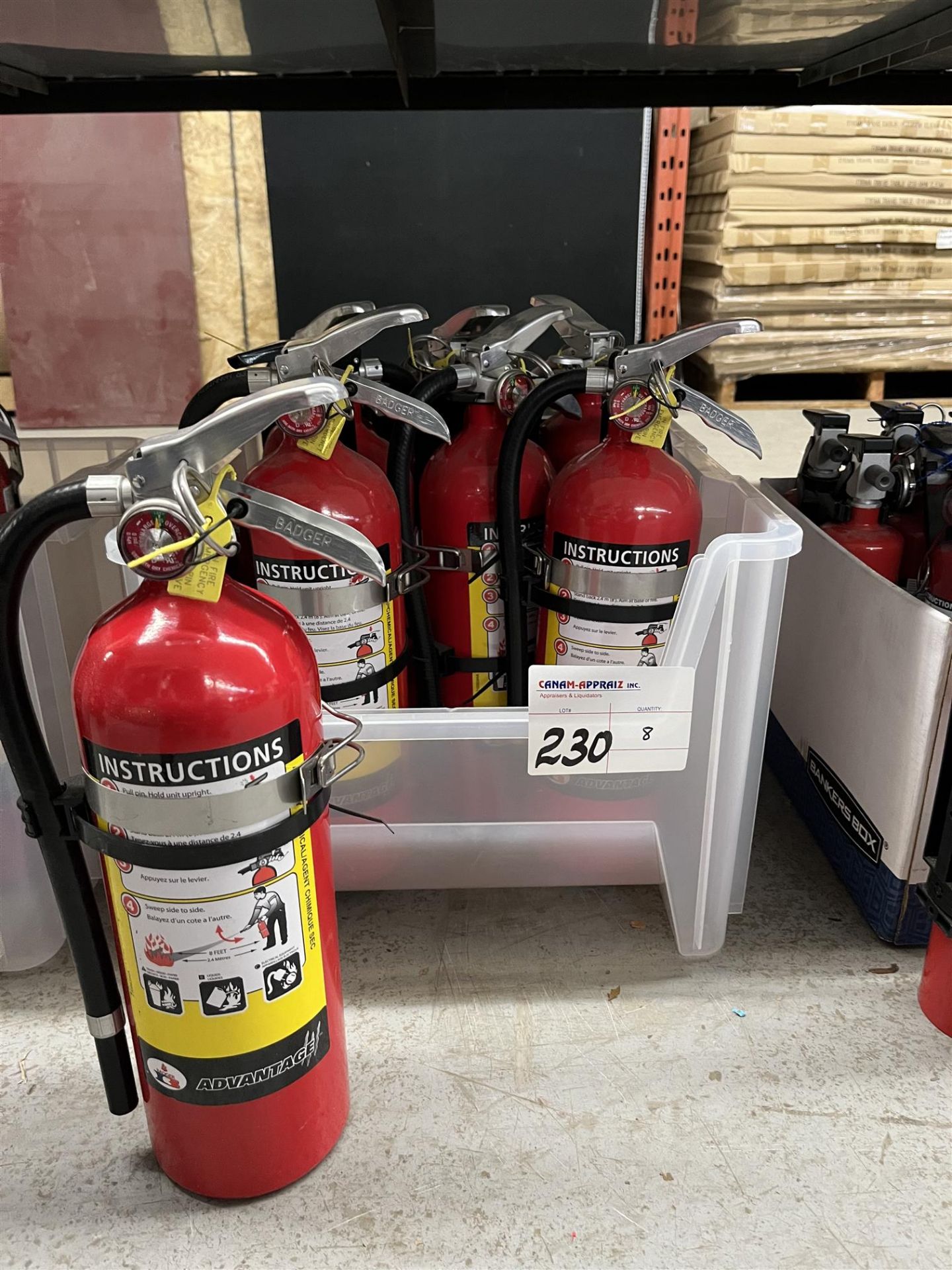 Badger - Fire Extinguisher (RED) Big: Quantity 8