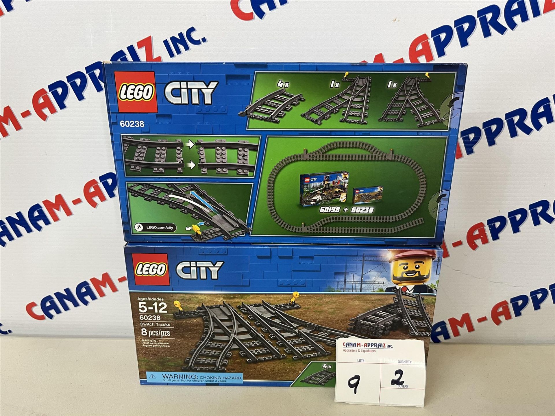 LEGO - 60238, 8 pcs - City Switch Tracks: Quantity 2