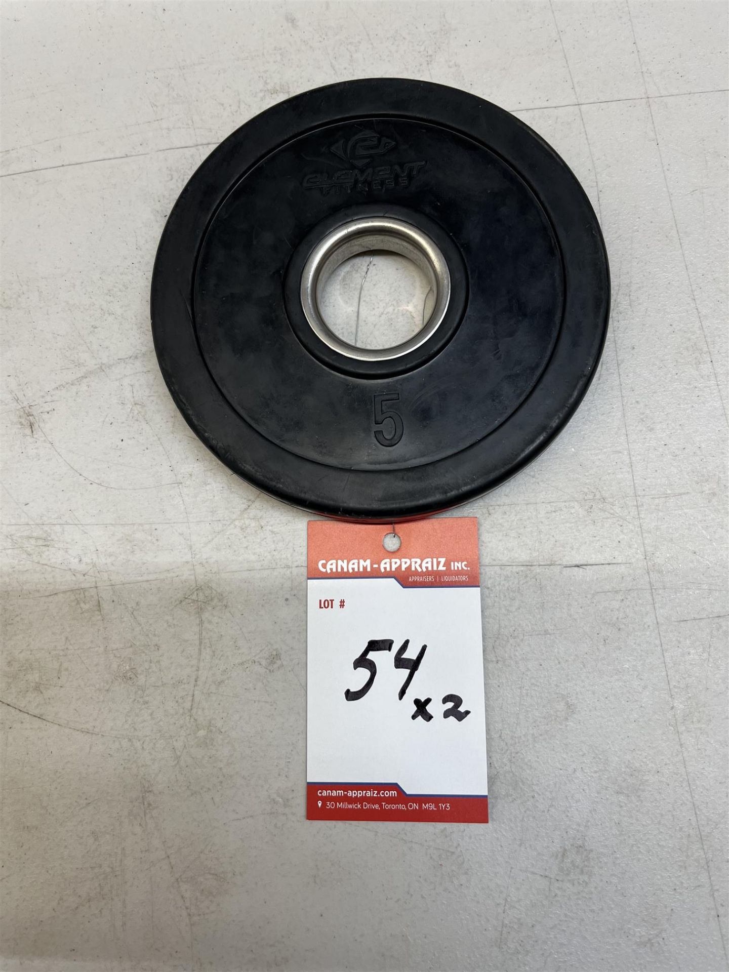 Rubber Plate 5 lbs - Quantity: x2