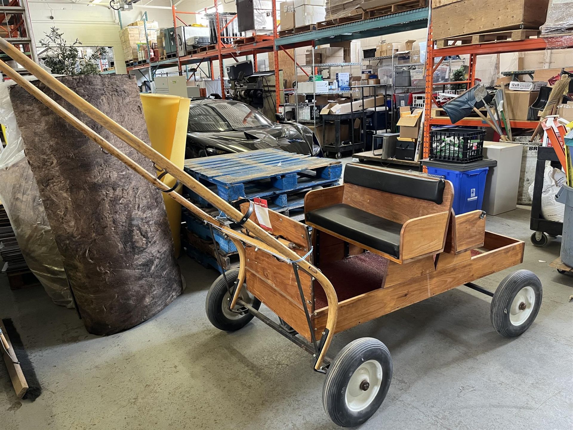 PONY CARRIAGE - WILD WEST WOODEN WAGON WHEELER