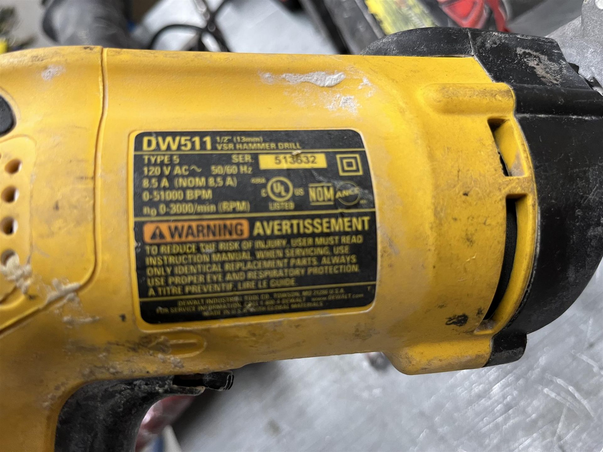 DEWALT DW511 1/2" VSR HAMMER DRILL - Image 2 of 2