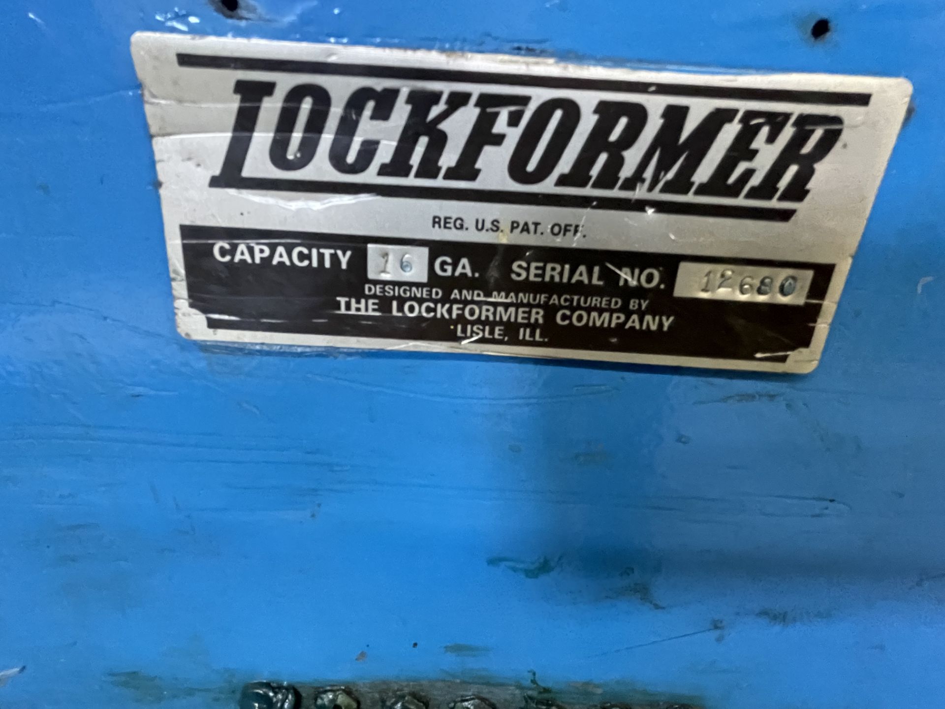 LOCKFORMER 16 GA. HEAVY DUTY PITTSBURGH C/W BUTTON LOCK ROLLFORMER, S/N: 12680 - Image 5 of 5