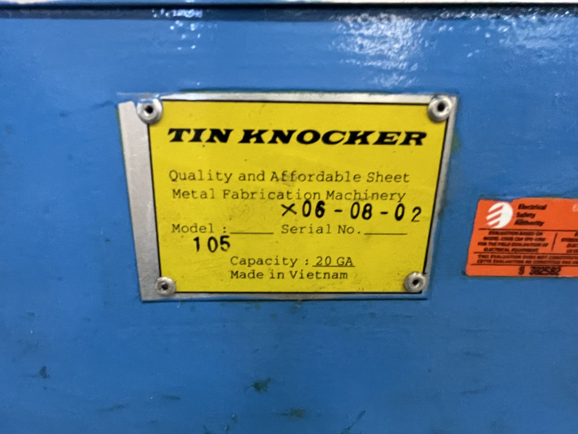 TIN KNOCKER MODEL 105 ROLLFORMER, 20 GA CAPACITY, S/N: X06-08-02 C/W 20 GA. FLANGING ATTACHMENT - Image 2 of 3