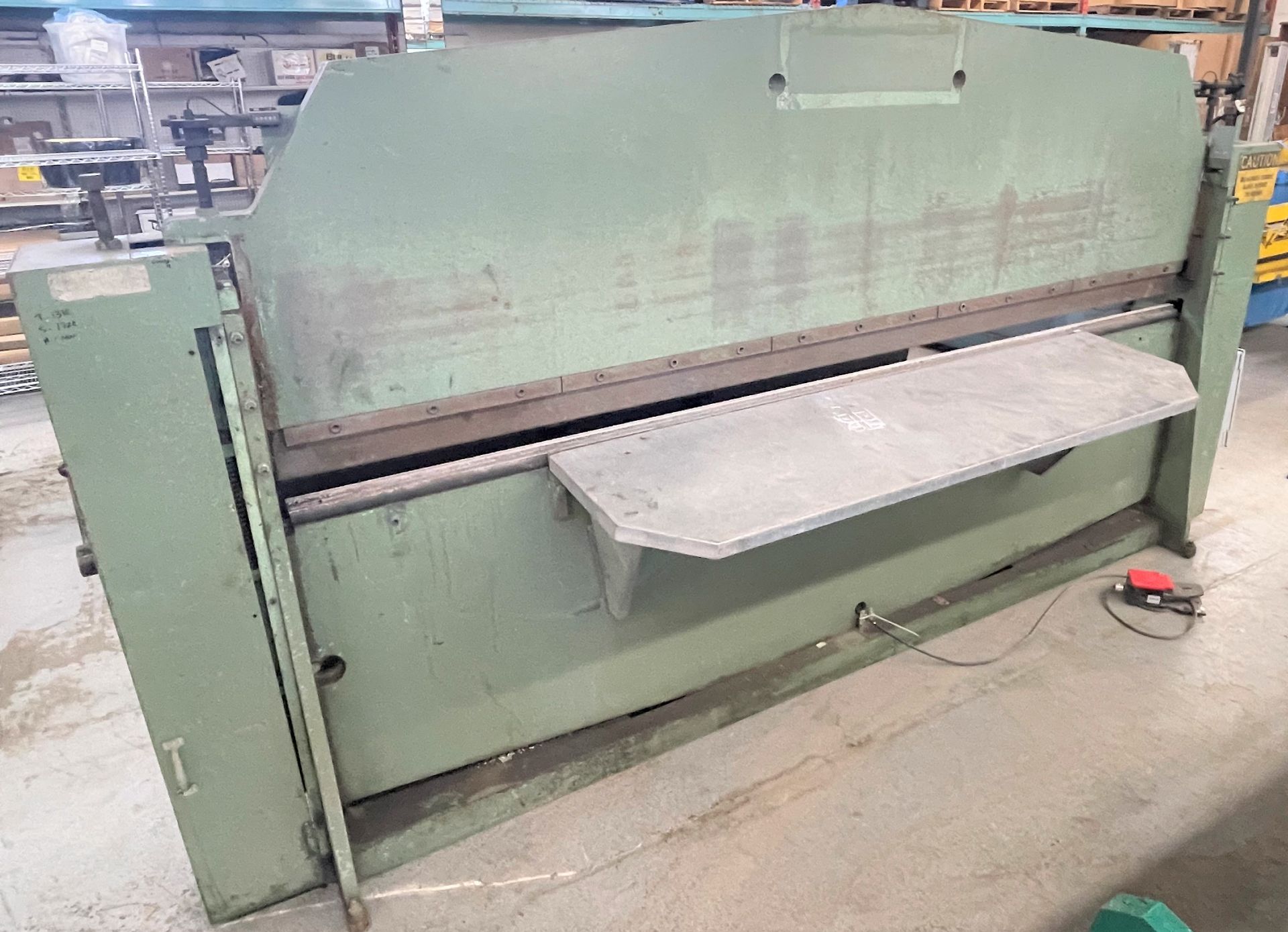 ROTO-DIE 10 FT. X 16GA. HYDRAULIC SHEET METAL PRESS BRAKE, 15HP, C/W ROTO DIE - Image 2 of 5