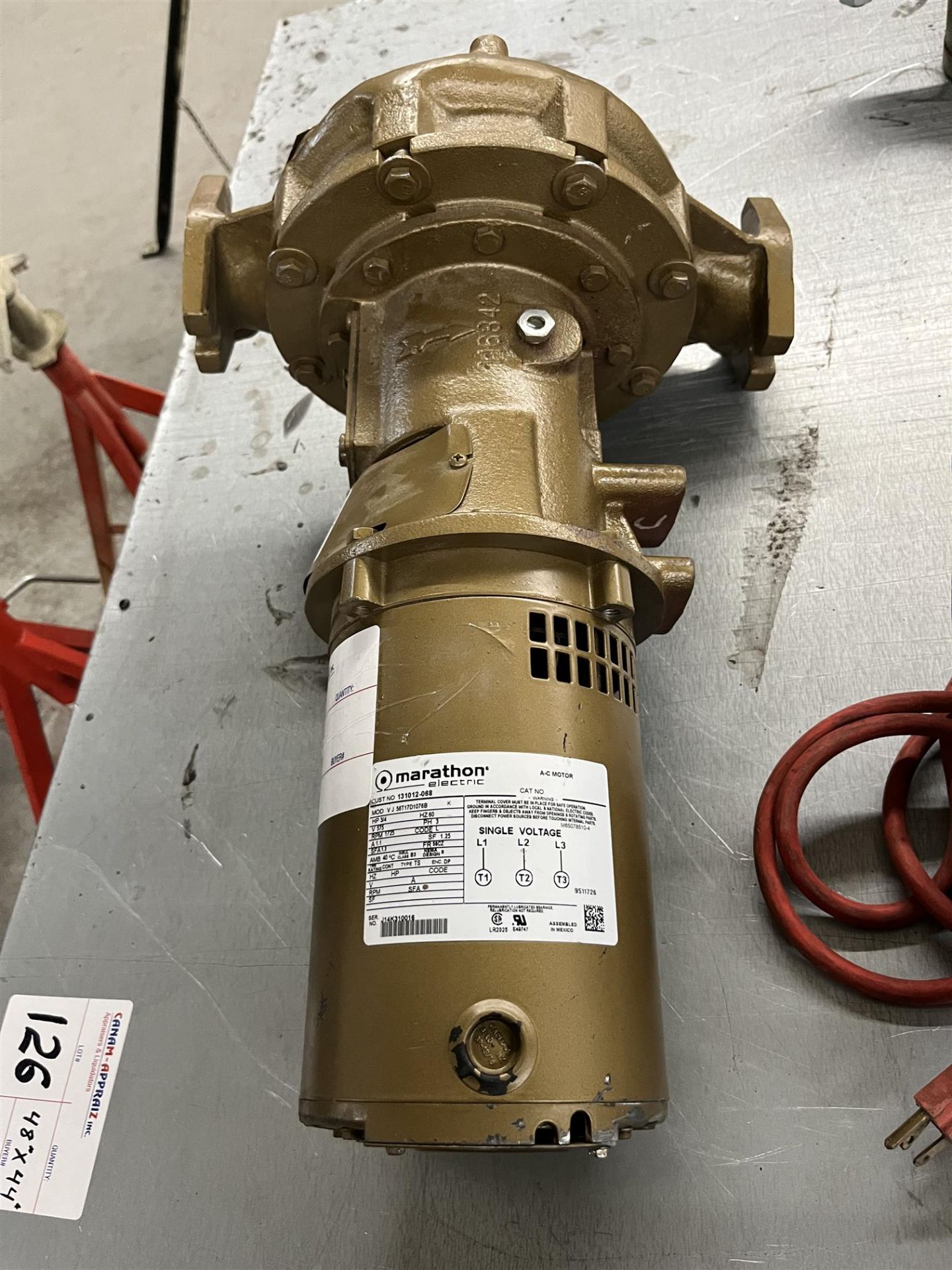 ARMSTRONG 1.5D 1060-001 CENTRIFUGAL PUMP, S/N: 735099, 30GPM, 30FT, .75 HP, 1800 RPM - Image 2 of 3