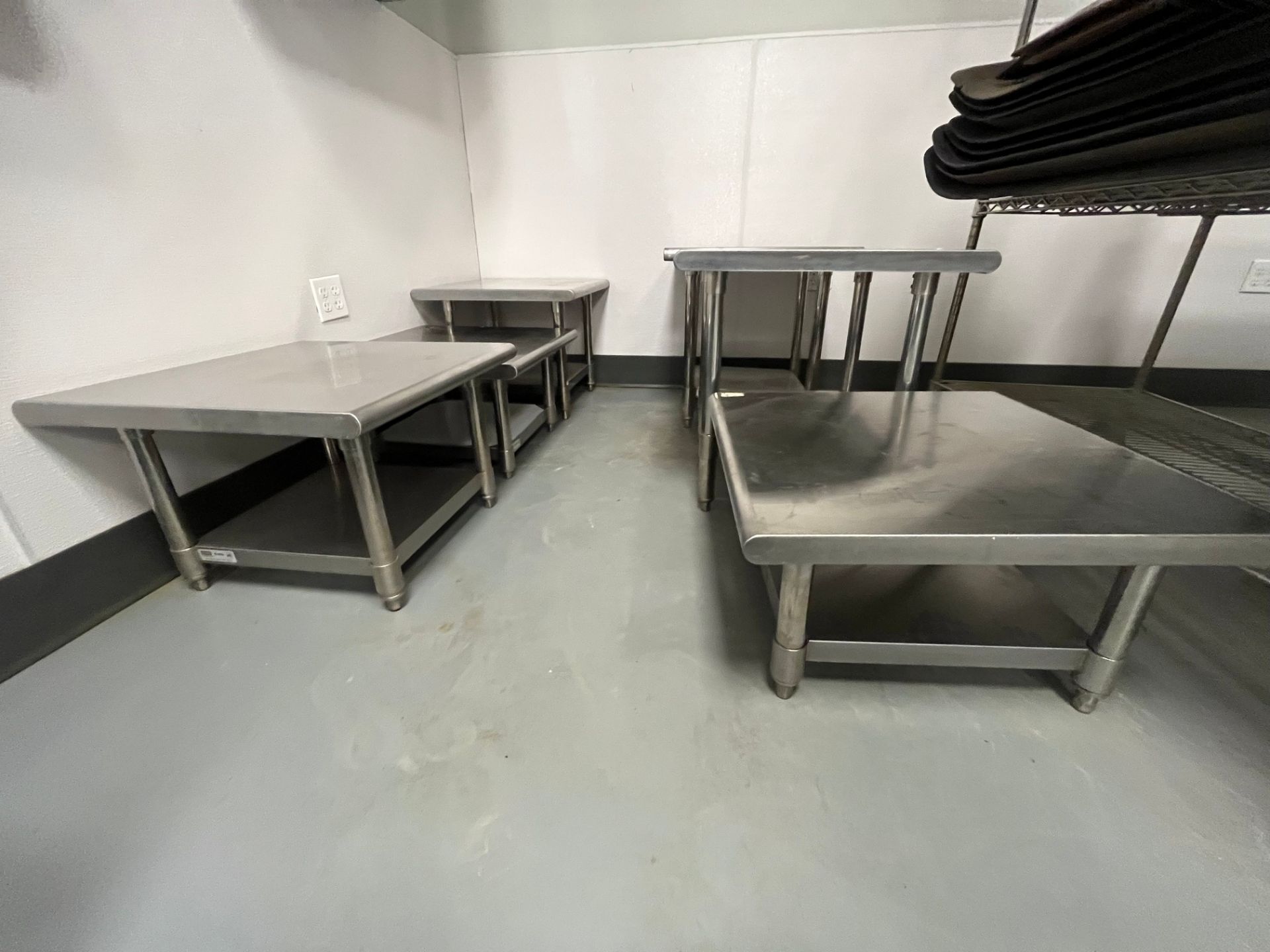 LOT OF (6) STAINLESS STEEL TABLES, APPROX. 24" X 24" - Image 2 of 2